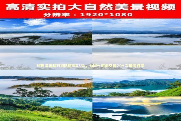 利物浦英超对狼队胜率83%，为同一对手交锋20+次最高胜率