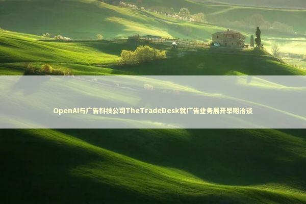 OpenAI与广告科技公司TheTradeDesk就广告业务展开早期洽谈