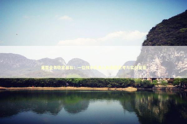 重塑业务稳定基石：一位技术负责人的深度思考与实战复盘